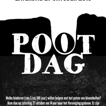 Pootdag | za. 27 oktober 2018